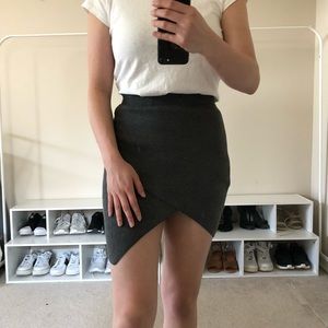 Knit cross over skirt
